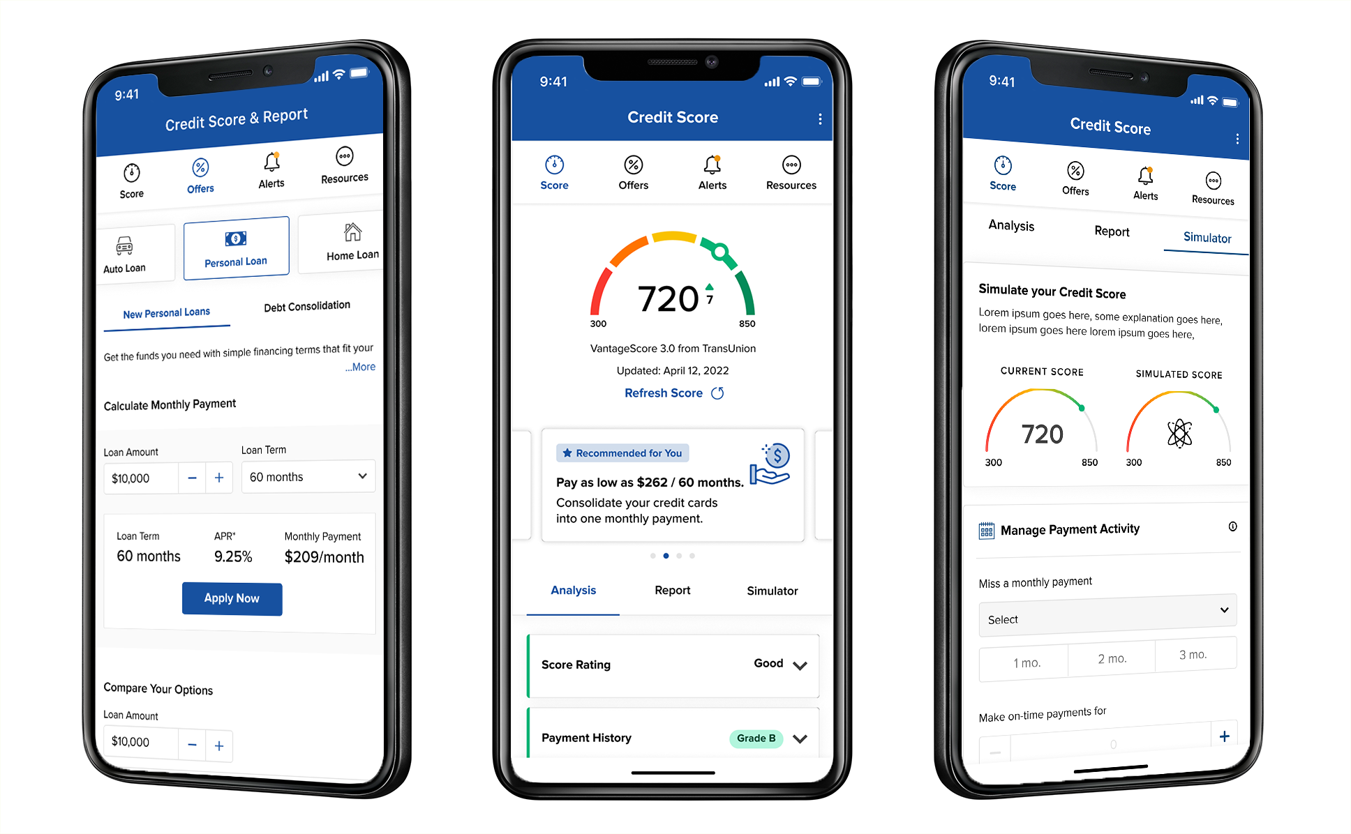 phone screens showing Savvy Money program