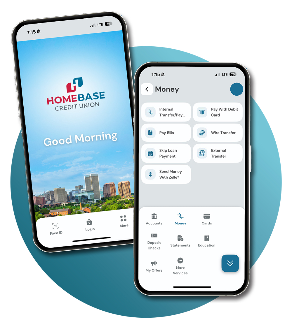 phone showing mobile app